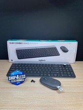 Logitech - MK470 Full-size Black Wireless Scissor Keyboard and Mouse Bundle