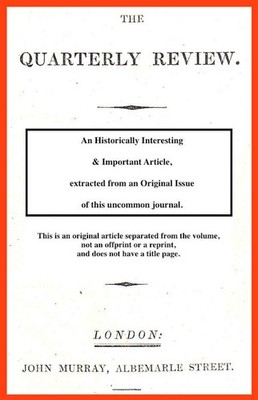 THE REFORM OF THE POOR LAW. AN UNCOMMON ORIGINAL ARTICLE FROM THE QUARTERLY REVI