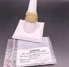 Ring Bomb Party Delicates Collection Sz 10 One in a Million’s too Basic Gold