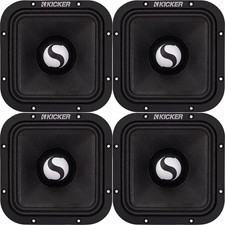 (QTY 4) Kicker 49ST7MR8 7" ST-Series 500W Max Square Midrange 8 Ohm Speakers