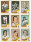 1976-77 OPC WHA LOT OF 9 DIFF. CARDS, EX-NM RANGE, #13,18,45,48,60,77,80.101,115
