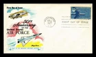 DR JIM STAMPS US AIR FORCE 50TH ANNIVERSARY AIR MAIL FDC SCOTT C49 FLUEGEL COVER