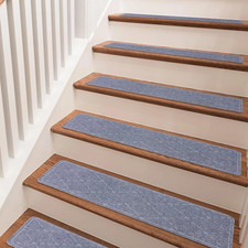 Lot de 15 marches d'escalier antidérapantes pour marches en bois - 9"x28" avec support auto-adhésif