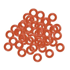 50 Pcs 6mm x 3mm x 1.5mm Silicone O-Ring for Machine Seal Gasket Red