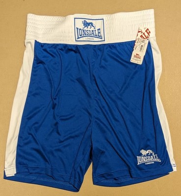 LONSDALE MENS BOXING SHORTS BLUE SIZE 2XL NWT