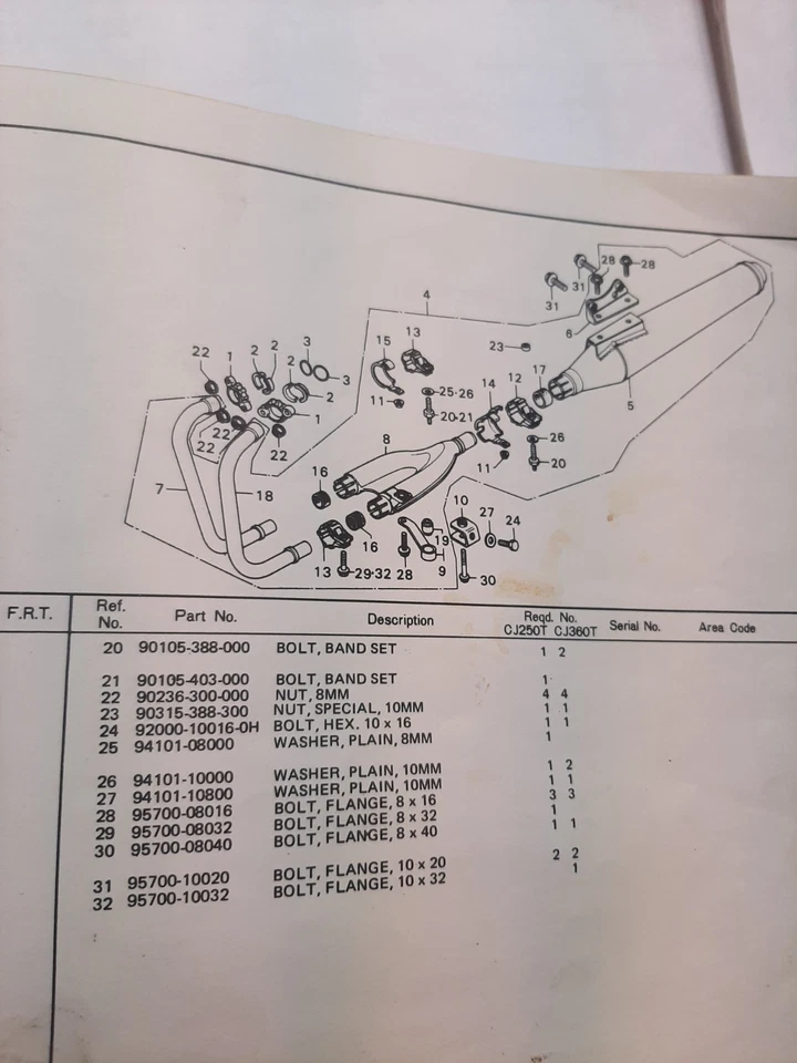 HONDA CJ250 T CJ360 T SERVICE AND PARTS PROMOTION 2 PARTS LIST £29.99 USED GOOD - Image 3 of 4