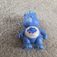 Vintage Care Bears GRUMPY BEAR poseable 3.5" figure 1983 Kenner Blue Rain Cloud