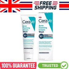 CeraVe Acne Foaming Cream Wash with Benzoyl Peroxide 10% Maximum Strength