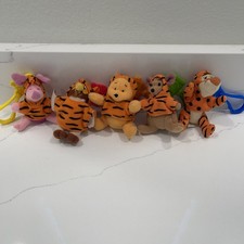 Winnie The Pooh Plush Keychains - Set Of 5