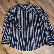 True Vintage 70s Shirt Button Up Floral Pattern Kensington California Size Large