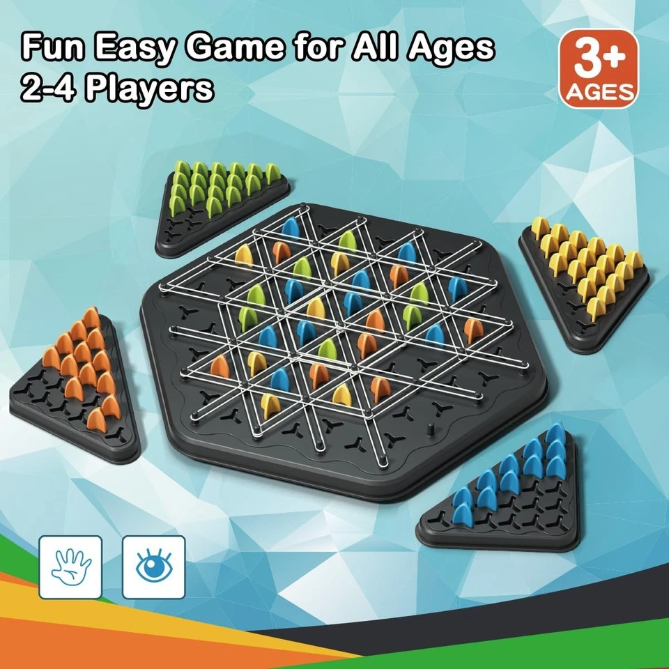 Geometric Chess Board Game for 2-4 Players, Family Night Game for Kids & Adults - Image 2 of 4