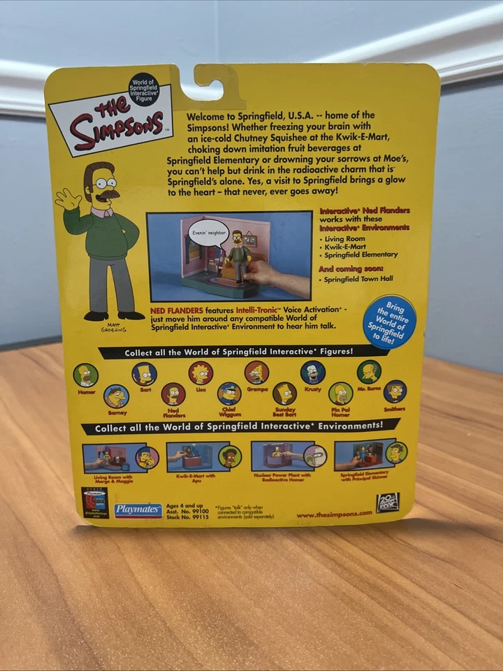 Figura Simpsons World Of Springfield Ned Flanders Serie 1 De Colección Foto 3 de 3
