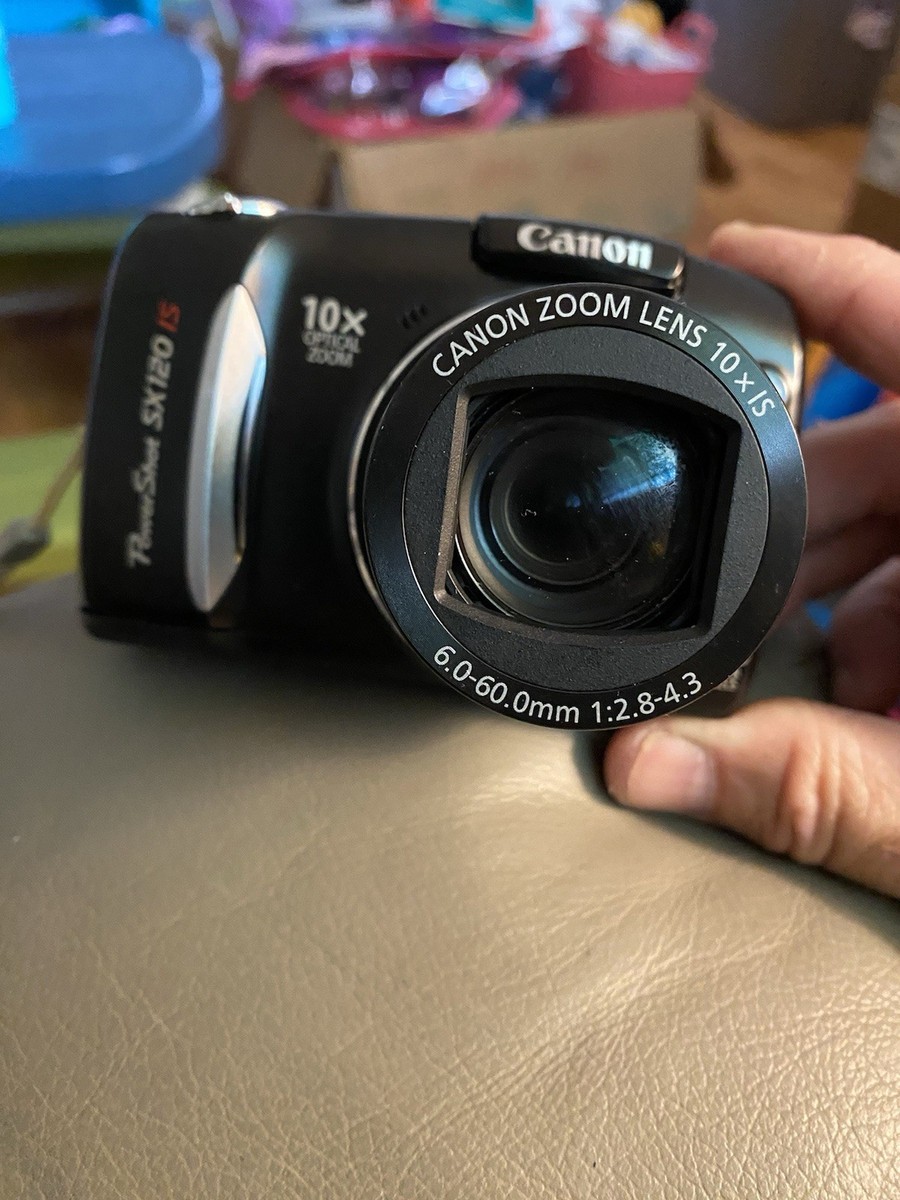 Canon PowerShot SX120 IS 10.0MP Digital Camera, Black, 3.0” LCD
