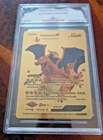 Charizard V HP508 Pokémon Gold Fan Art Card W/ Protective Sleeve Mint Condition