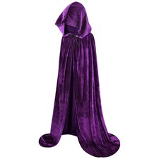 Purple Hooded Cape and Cloak - Witch Costume for Women, Raven X-Large,