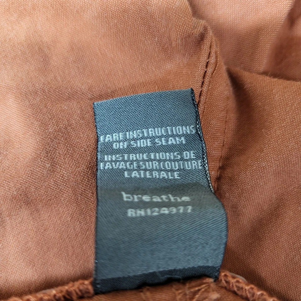 Shorts femininos Prana XL ferrugem respiração costura interna 5" - Imagem 3 de 4