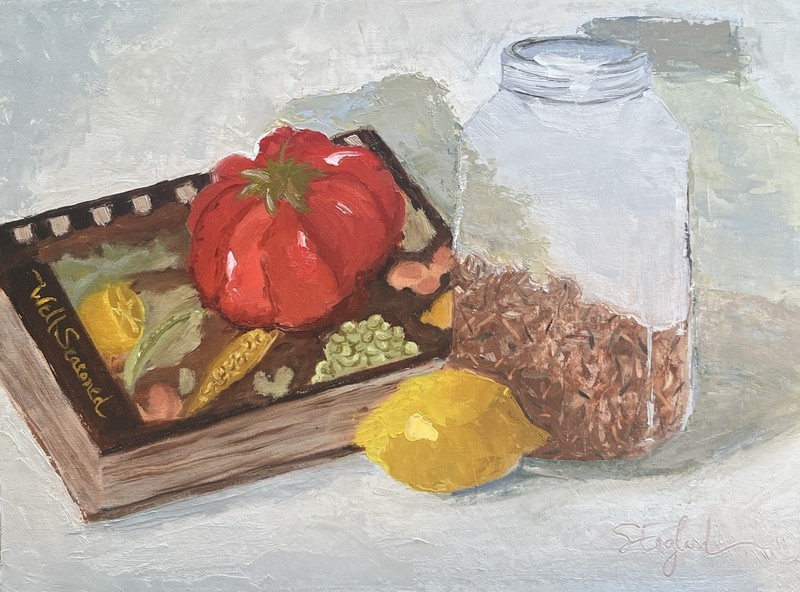 Original Oil painting Still Life study. Seasoned In The Kitchen 16x20