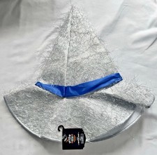 Kids - Hyde and Eek Silver Tinsel Witch Hat OSFM