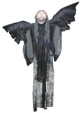 60" Hanging Talking Winged Reaper Prop  Halloween Decoration