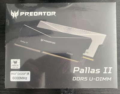Acer Predator Pallas II 64GB (2x32GB) DDR5-6000 CL30 RAM New