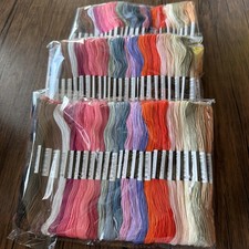 Embroidery Thread 100 Cotton Floss Large Assortment Colors 8M Sealed Bag 50