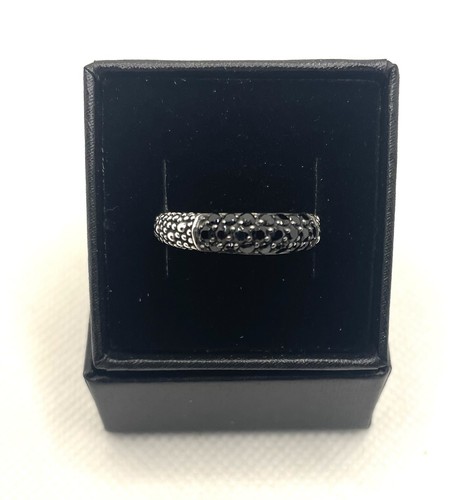 Vintage Michael Dawkins Sterlingsilber schwarzer Spinell Sternenhimmel Ring Größe 7 - Bild 2 von 3