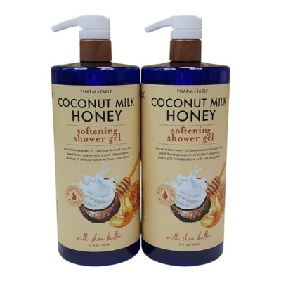 Pharm Table Coconut Milk Honey Softening Shower Gel 32 Oz With Shea Butter