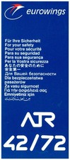 Safety Card / Eurowings / ATR 42, ATR 72