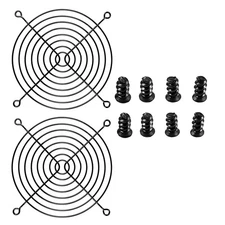 Nivithi 120mm Fan Grill,PC Fan Cover,Black PC Fan Grill Guard,Metal Slivery B...