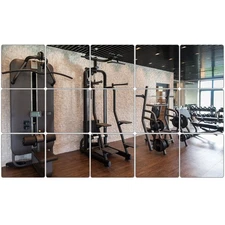 15 Pieces Flexible Mirror Sheets Decals Self Adhesive Non-Glass Mirror Tiles ...