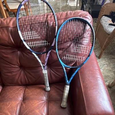 Babolat Pure Drive Junior  Tennis Racquet Pair Blue and Pink