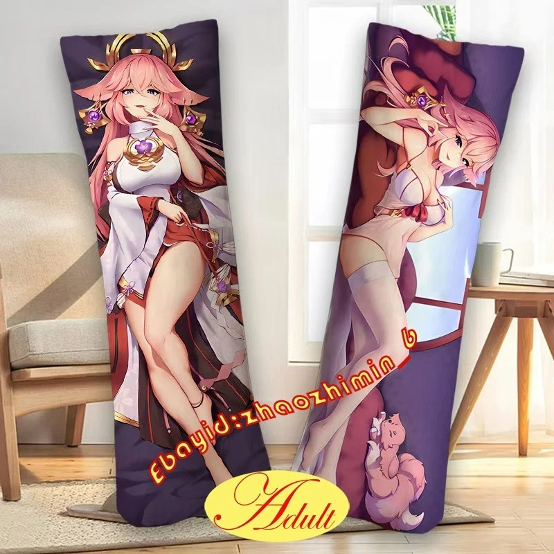 Genshin Impact Yae Miko Dakimakura Cover Anime Body Pillow Case Multiple Sizes 3