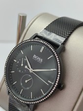 Image of HUGO BOSS WOMENS INFINITY WATCH HB1502521 BLACK - WARRANTY - RRP 249.00