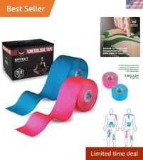 Strong Adhesive Kinesiology Tape in Blue & Pink - 16ft x 2in, Lasts Up to 7 Days 2.87 per gallon