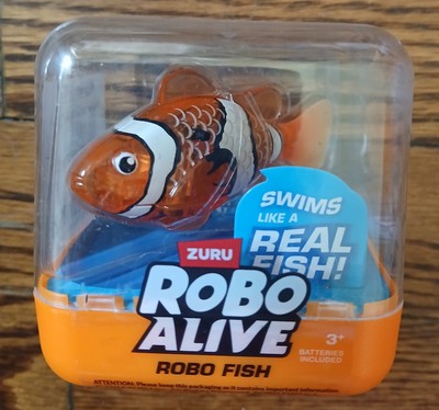 Zuru ROBO FISH Alive  Color Changing Water Activated Swimming Fish Toy, New!