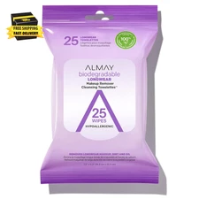 Face Makeup Remover Wipes, Longwear & Waterproof, Hypoallergenic, Fragrance Free