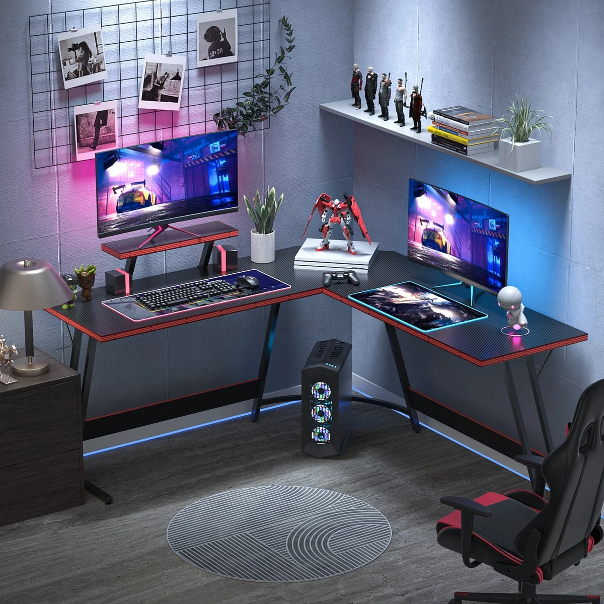 Homall L Shaped Gaming Desk 51 Inches Corner Office Gaming Desk