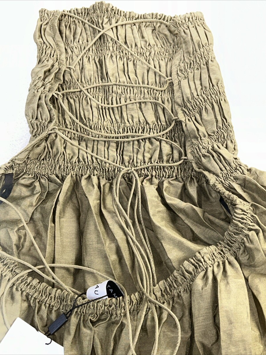 MATTEAU SHIRRED LACE UP DRESS | eBay