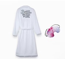Luxe Life Hocus Pocus “BRRR It’s Cold In Here” Plush Bathrobe W/ sleep Mask New