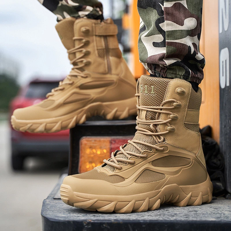 Male military boots top