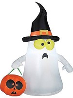 Gemmy Outdoor Ghost With Witch Hat, White, Standard, New, Free Shipping on sale Gemmy Outdoor Ghost With Witch Hat, White, Standard, New, Free Shipping on sale