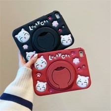 Case Silicon With Strap Stand Cover For iPad 10th 9th 8th 7th 6th 5th Air Mini