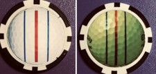 ODYSSEY TRIPLE TRACK BALL MARKER/POKER CHIP  -WHITE AND YELLOW