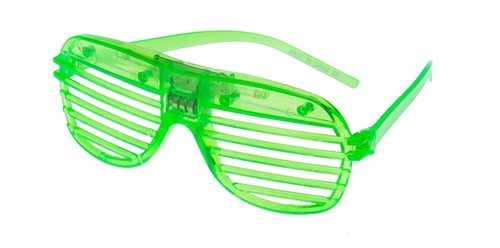 1 Púrpura 1 Verde Intermitente LED Obturador Gafas Iluminar Ranurado Fiesta Brillo Tonos - Imagen 2 de 11