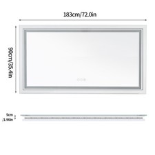 XXXL Large LED Illuminated Bathroom Mirror Anti-fog Vanity Makeup Beauty Mirror