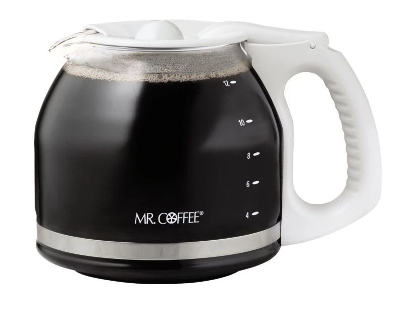 NEW - Mr. Coffee 12 Cup Coffeemaker Glass Carafe, White