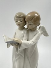 NAO by Lladro Angel's Choir Figurine of Girl & Boy Angels Singing #193 c1980
