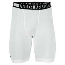 Under Armour UA HG Youth YLG Fitted Shorts White 1236097 FAST SHIP A16