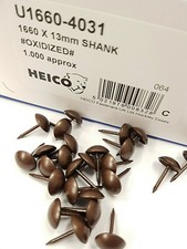 UPHOLSTERY NAILS TACKS 1000 ANTIQUE ON STEEL 10mm FURNITURE STUDS OXIDIZED PINS