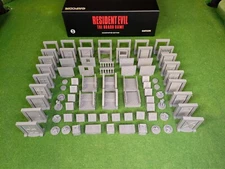 RE1 79 Piece Board Game set - Doors - Walls - Stairs - Items - Resident Evil 1